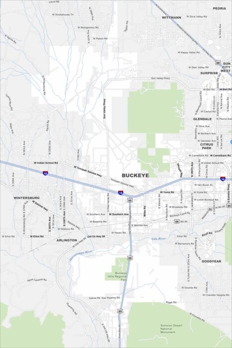 Buckeye Map Arizona