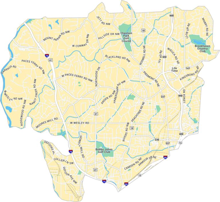 Buckhead Map Atlanta