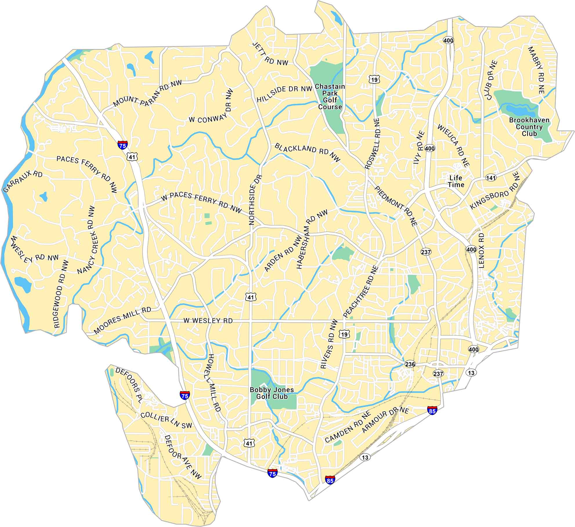Buckhead Map Atlanta