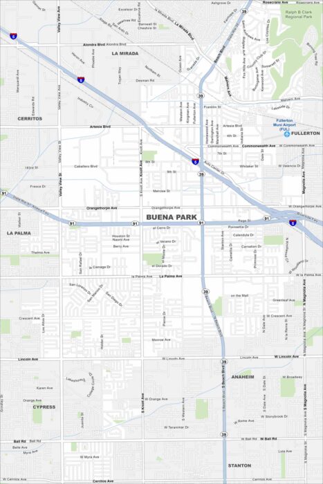 Buena Park Map California