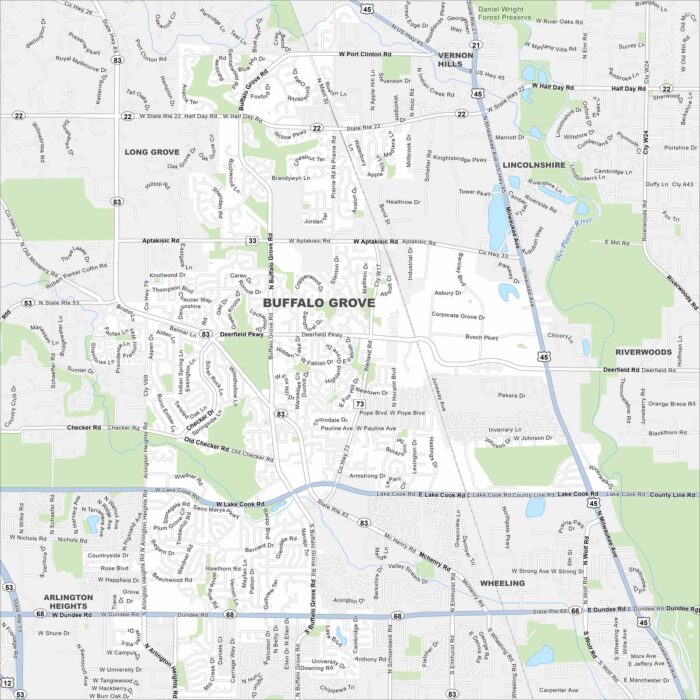 Buffalo Grove Map Illinois