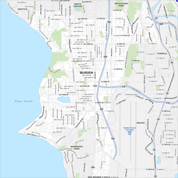 Burien Map Washington