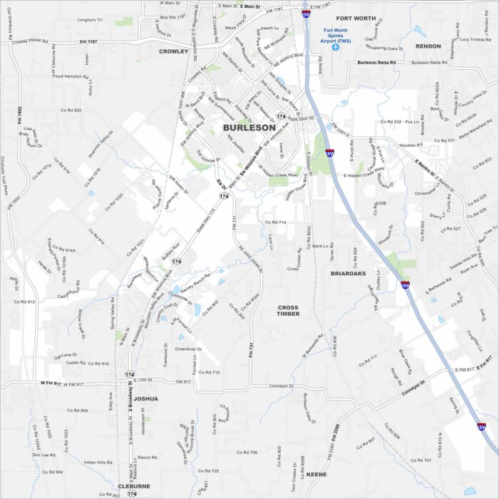 Burleson Map Texas