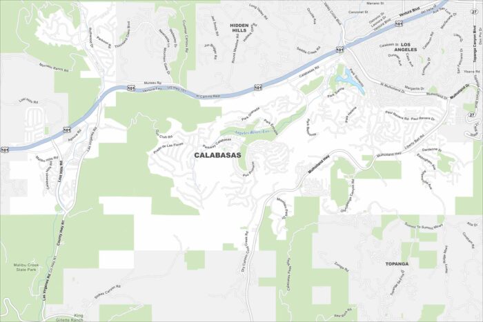 Calabasas Map California