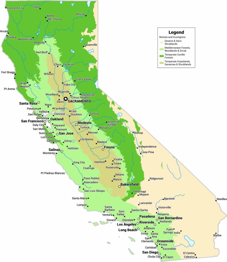 California Biomes Map