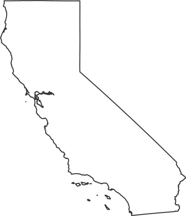 California Outline Map