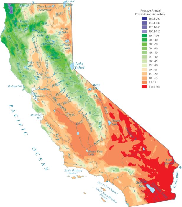 California Precipitation Map