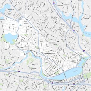 Cambridge Map Massachusetts