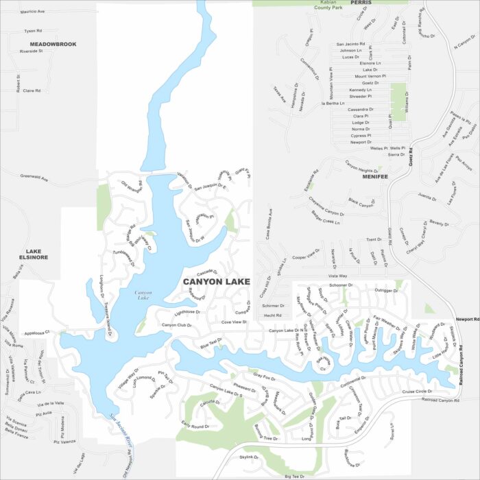 Canyon Lake Map California