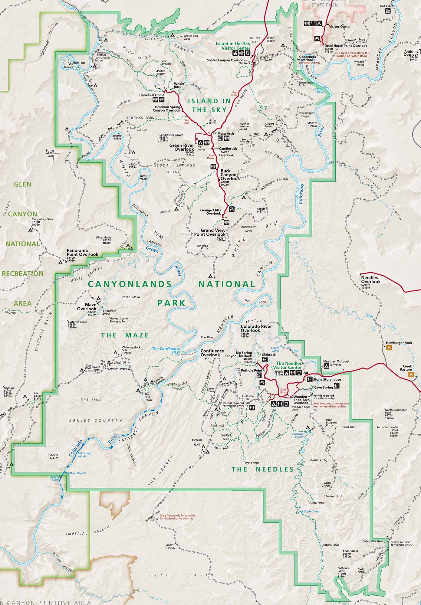 Canyonlands National Park Map