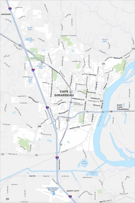 Cape Girardeau Map Missouri