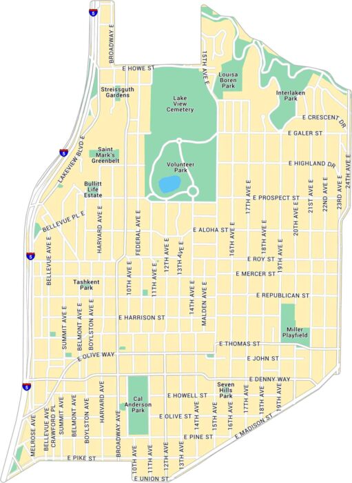 Capitol Hill Map Seattle