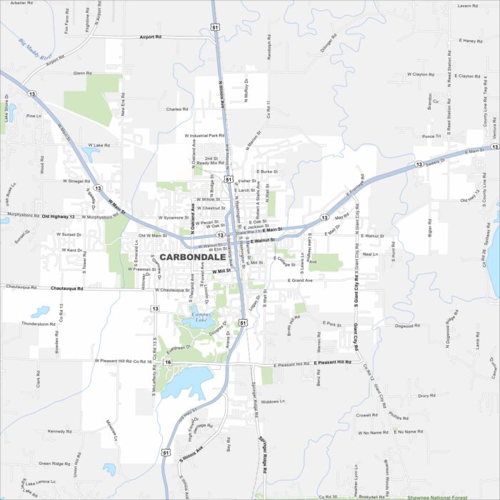 Carbondale Map Illinois