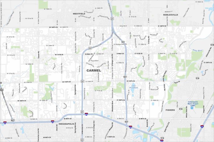 Carmel Map Indiana