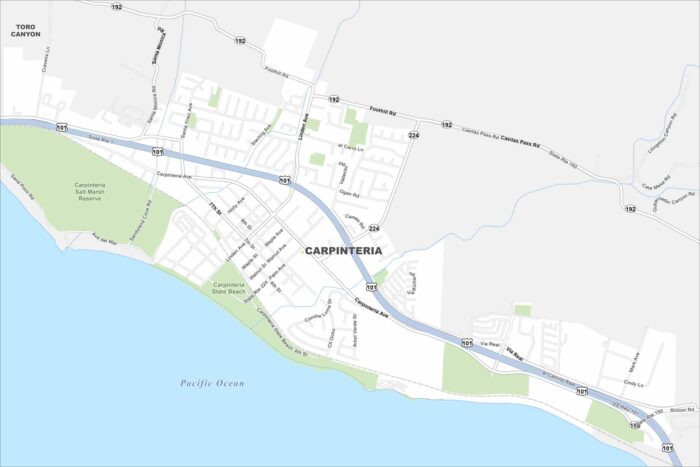 Carpinteria Map California