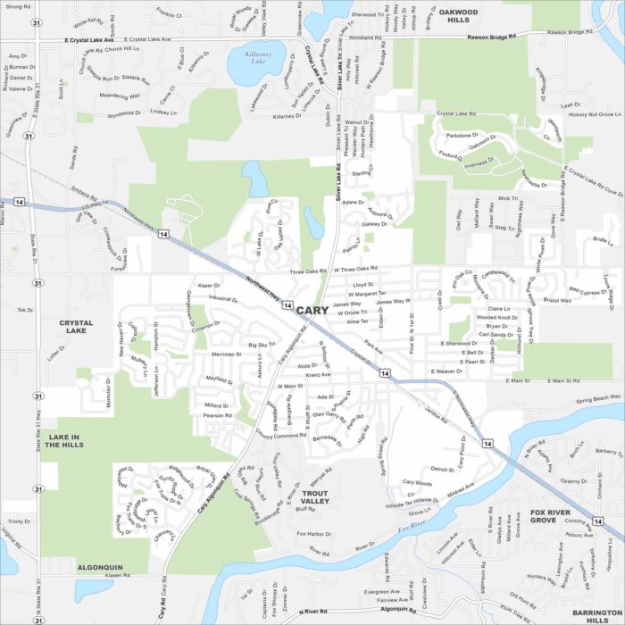 Cary Map Illinois