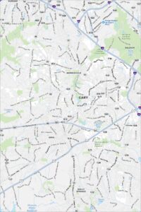 Cary Map North Carolina