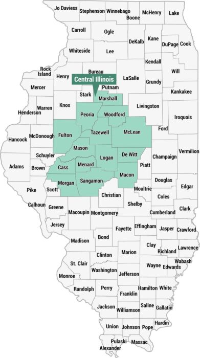 Central Illinois Map