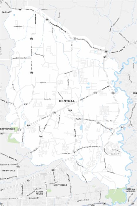 Central Map Louisiana