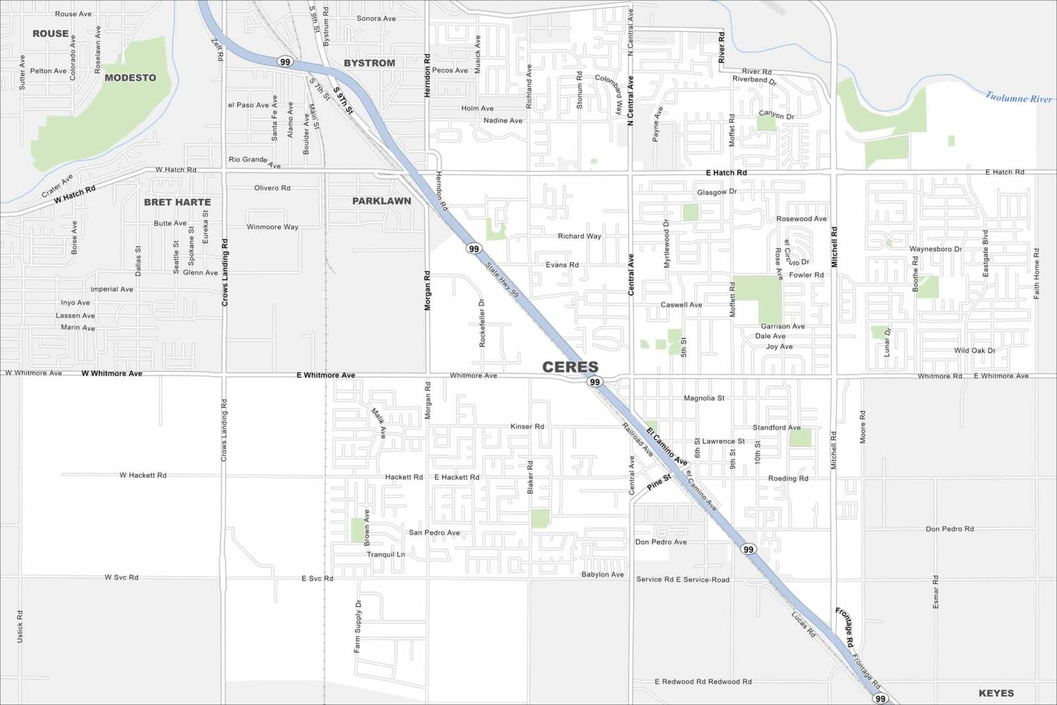 Map of Ceres, California - US Maps
