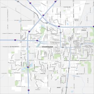 Champaign Map Illinois