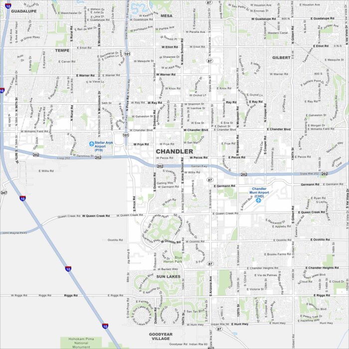 Chandler Map Arizona