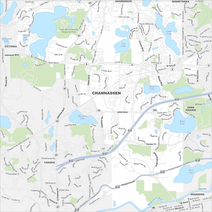 Chanhassen Map Minnesota