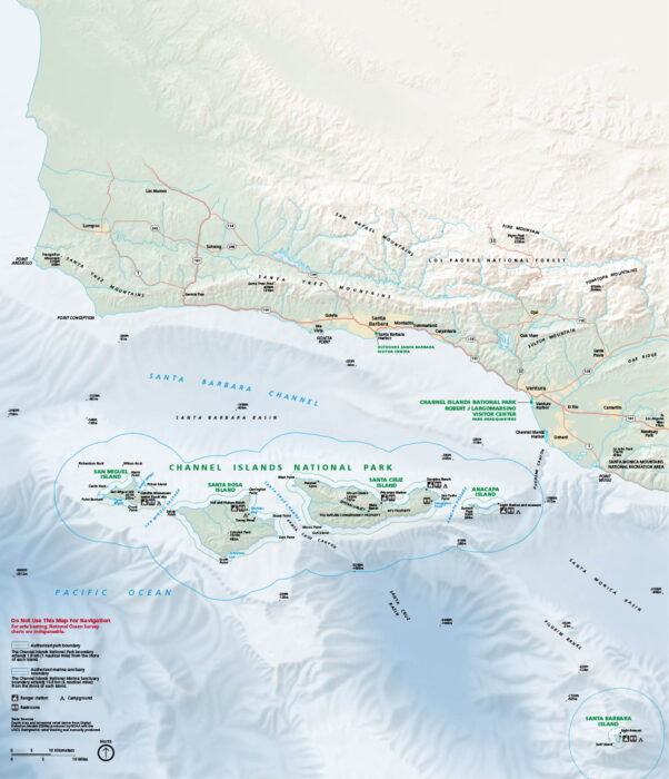 Channel Islands National Park Map
