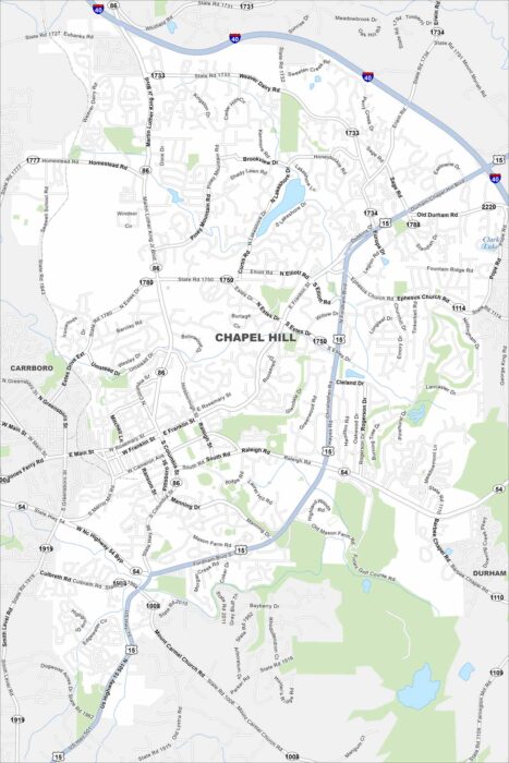 Chapel Hill Map North Carolina