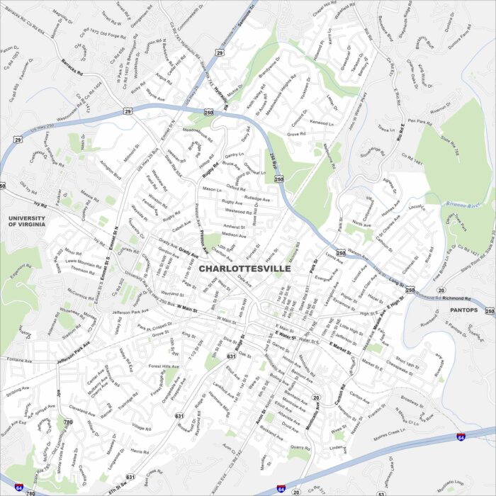 Charlottesville Map Virginia