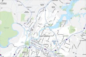 Chattanooga Map Tennessee