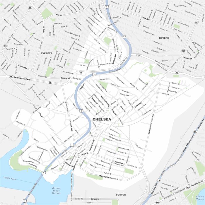 Chelsea Map Massachusetts