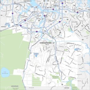 Chesapeake Map Virginia
