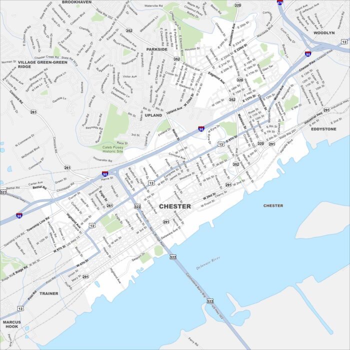 Chester Map Pennsylvania