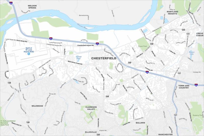 Chesterfield Map Missouri