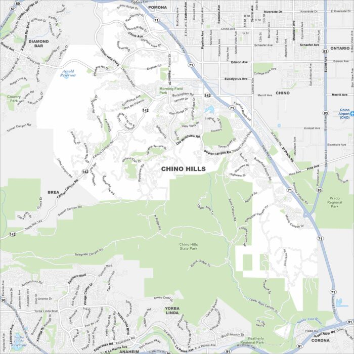 Chino Hills Map California
