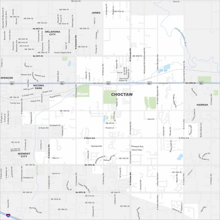 Choctaw Map Oklahoma