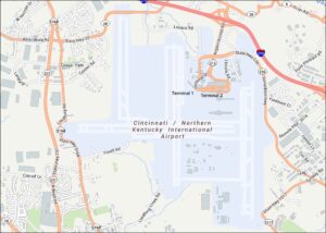 Cincinnati International Airport Map