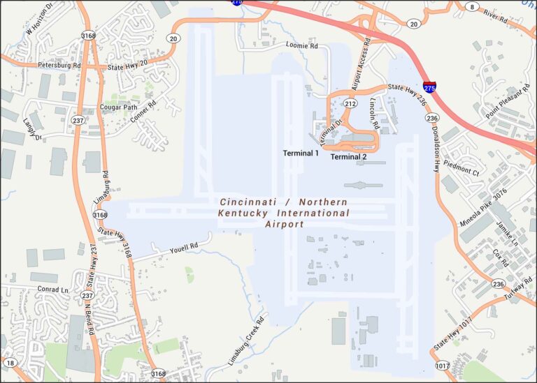 Cincinnati International Airport Map