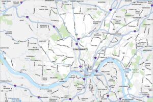 Cincinnati Map Ohio