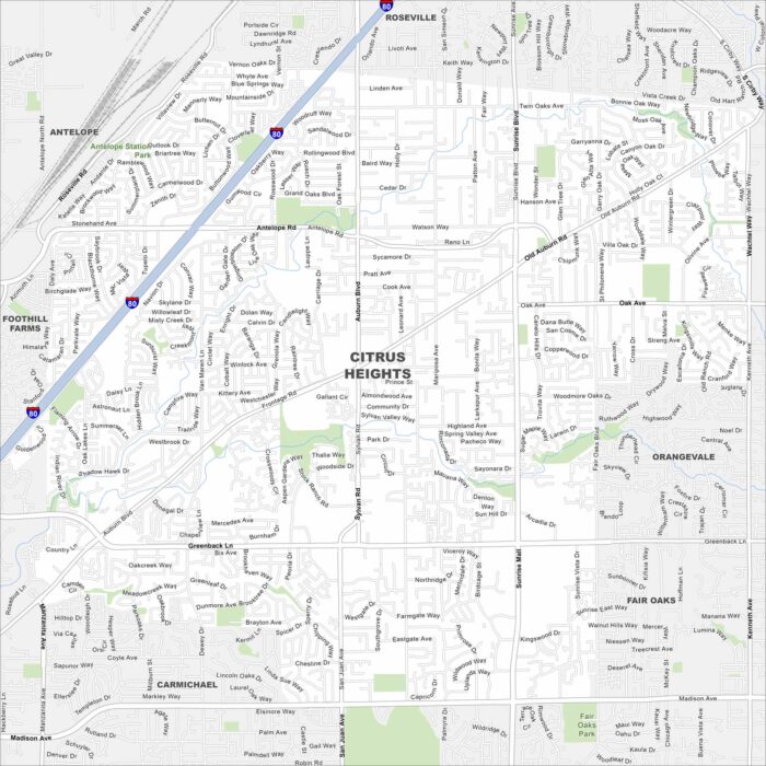 Citrus Heights Map California