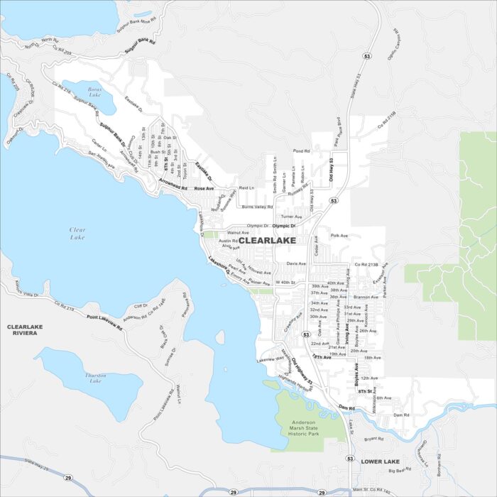 Clearlake Map California