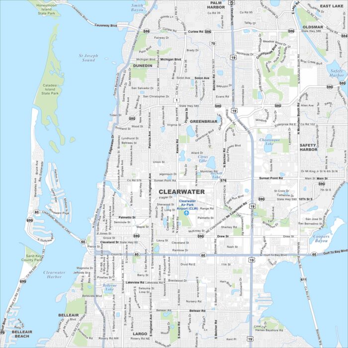 Clearwater Map Florida