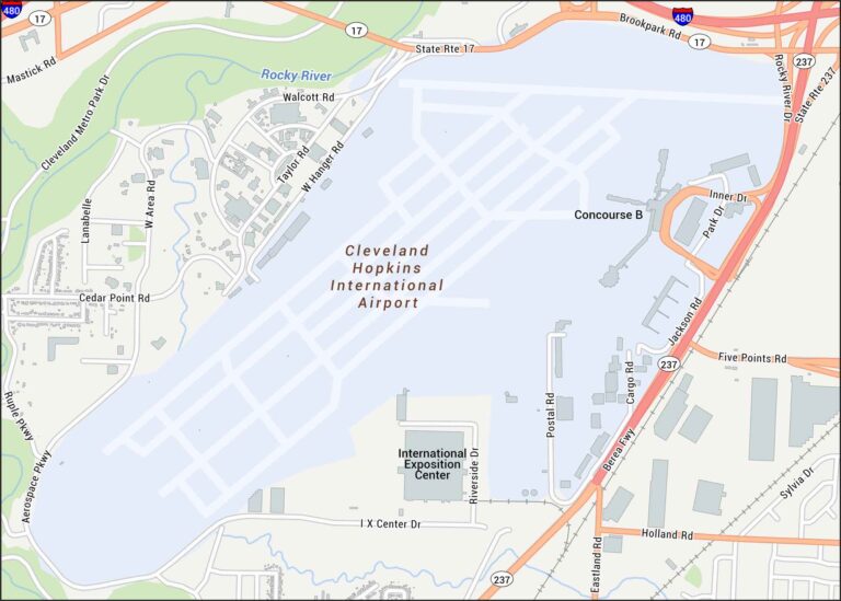 Cleveland International Airport Map