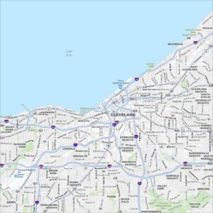 Cleveland Map Ohio