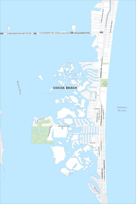 Cocoa Beach Map Florida