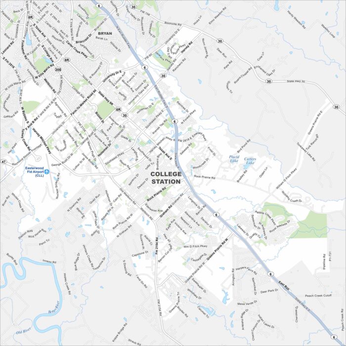 College Station Map Texas