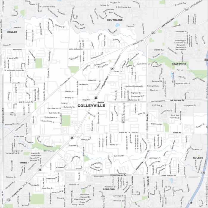 Colleyville Map Texas