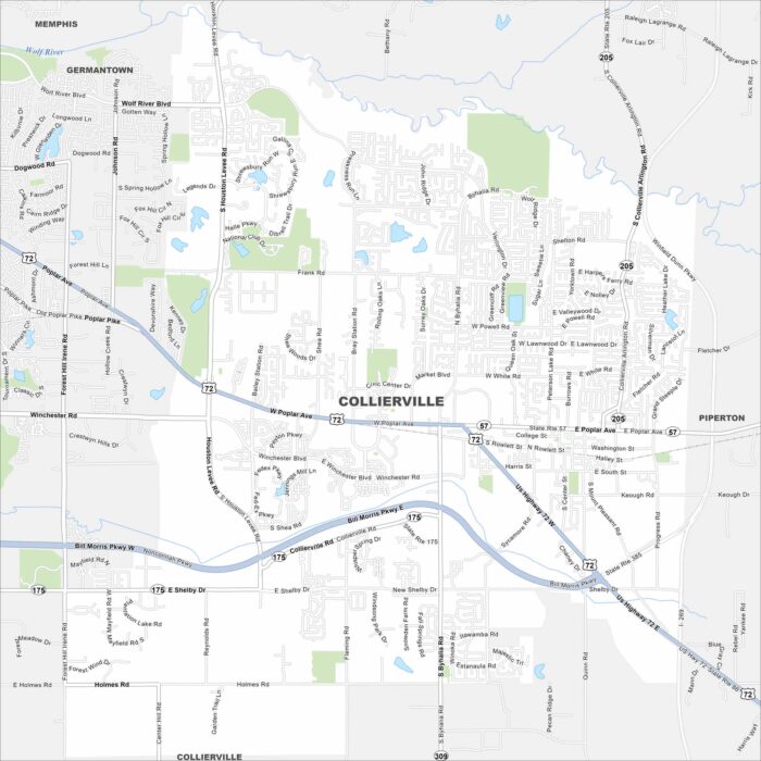 Collierville Map Tennessee
