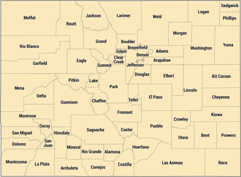 Colorado Zip Code Map - US Maps